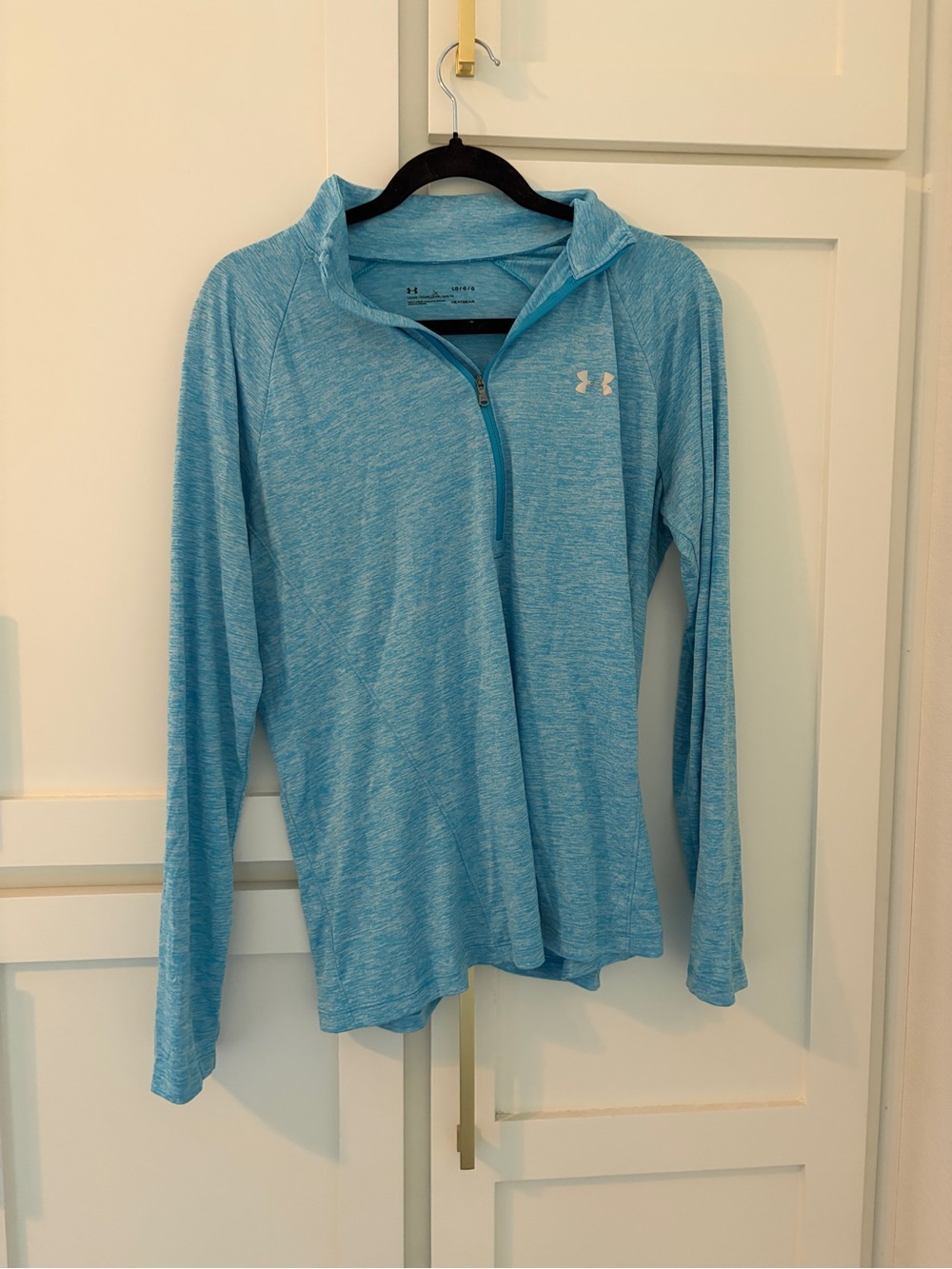 Under Armour Light Blue Heather Long-Sleeve Quarter-Zip Active Top